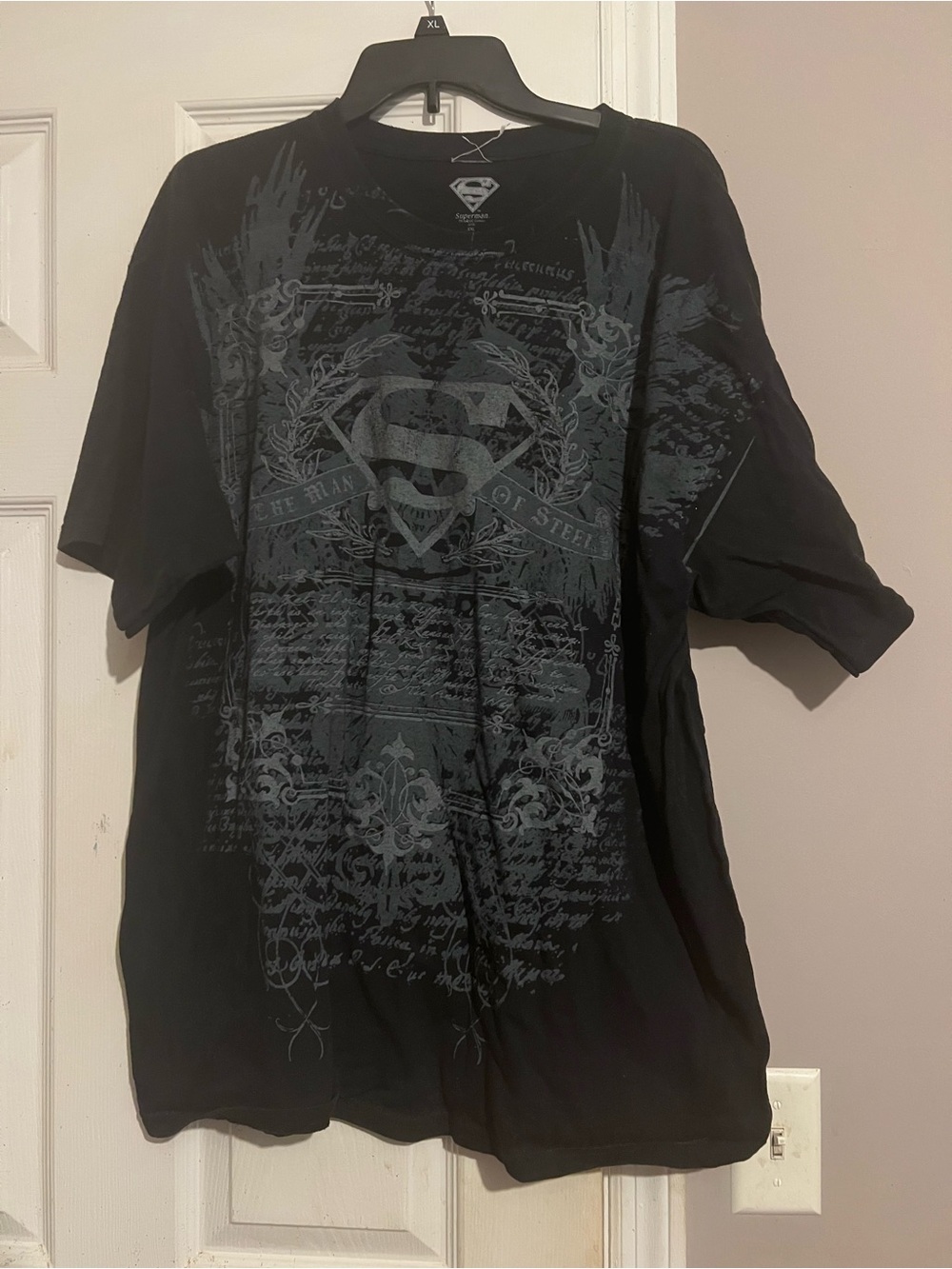 DC Comics Black Superman Emblem Graphic Tee